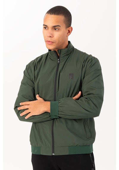Maraton Sportswear Regular Erkek Dik Yaka Takma Kol Basic Yeşil Ceket 21871 YESIL Yeşil