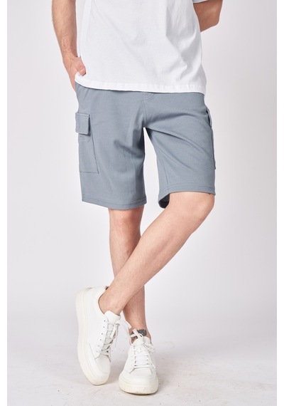 Defys Erkek Pamuk Karışımlı Oversize Bermuda Bazalt Gri - 632231293 Bazalt Gri