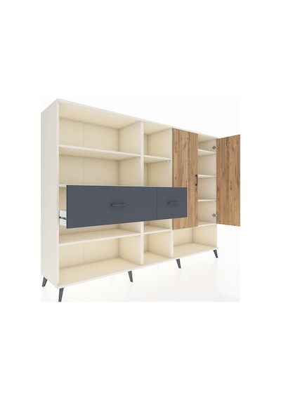 Hyperion Dolap 10 Raflı 2 Çekmeceli 2 Kapaklı 220x44x163 Aytaşı-ç Aytaşı-çam/antrasit Hyperion Dolap 10 Raflı 2 Çekmeceli 2 Kapaklı 220x44x163 Aytaşı-ç Aytaşı-çam/antrasit
