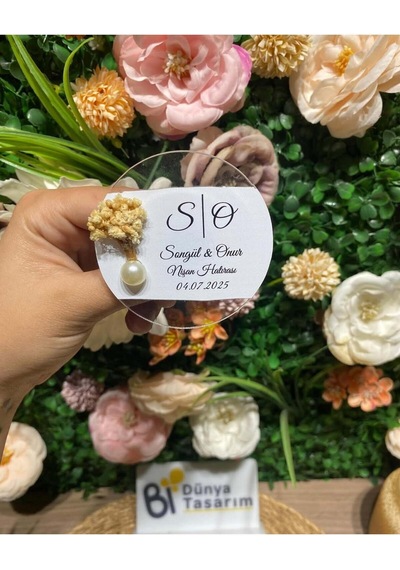 Uv Baskı Pleksi Magnet Söz, Nişan, Nikah, Düğün, Kına 10 Adet Camel