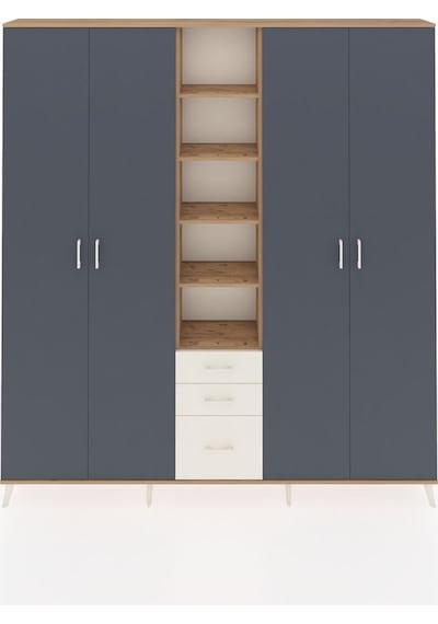 Arges Dolap 17 Raflı 3 Çekmeceli 4 Kapaklı 220x30x243 Çam-antrasit/aytaşı Antrasıt/aytası Arges Dolap 17 Raflı 3 Çekmeceli 4 Kapaklı 220x30x243 Çam-antrasit/aytaşı Antrasıt/aytası
