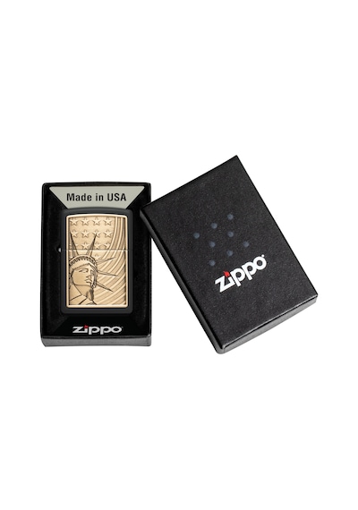 Zippo 218 Liberty And Flag Emblem Çakmak Çok Renkli
