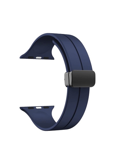 Apple Uyumlu  Watch Series 8 45 MM Kordon Ayalanabilir Mıknatıslı Mat Silikon Krd84