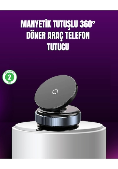 Mey İthalat Araç İçi Manyetik Telefon Tutucu 360 Döner Vakumlu Stand Çok Renkli