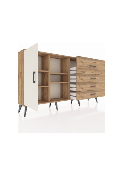 Arges Konsol 4 Raflı 4 Çekmeceli Tek Kapaklı 176x30x99 Çam-aytaşı/çam Aytası/atlas Çam - Atlas Çam Arges Konsol 4 Raflı 4 Çekmeceli Tek Kapaklı 176x30x99 Çam-aytaşı/çam Aytası/atlas Çam - Atlas Çam
