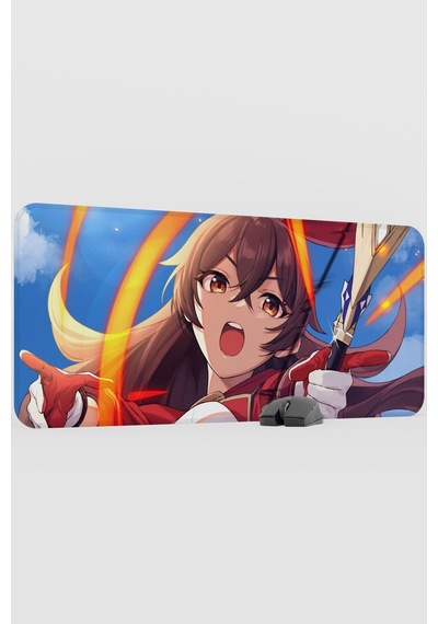 Amber Genshin Impact Anime Gacha V2 - 90x40 Xxl Gaming Mouse Pad Fare Altlığı
