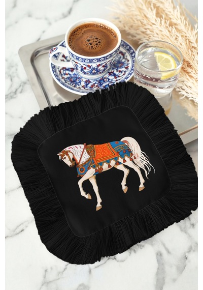 Oriental At Motifli Lüks Saçaklı Sunum Peçetesi-etnik Şölen Siyah Mavi Bardak Altlığı Servis Mendili Doygun Gece Kahve Oriental At Motifli Lüks Saçaklı Sunum Peçetesi-etnik Şölen Siyah Mavi Bardak Altlığı Servis Mendili Doygun Gece Kahve