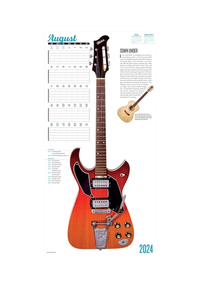 Guitars Wall Calendar 2024: A Year Of Pure Mojo Çok Renkli