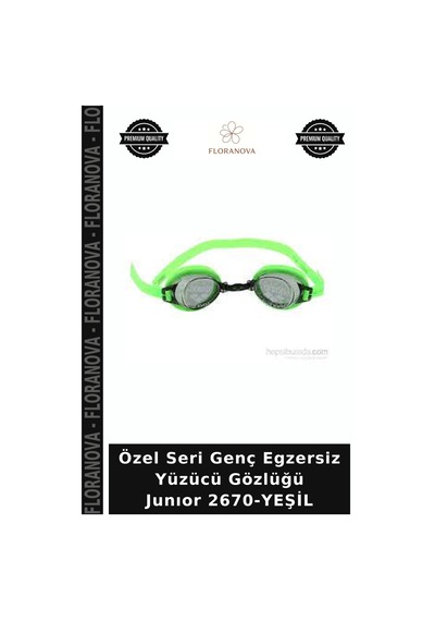 Özel Seri Genç Egzersiz Yüzücü Gözlüğü Junıor 2670-yeşil