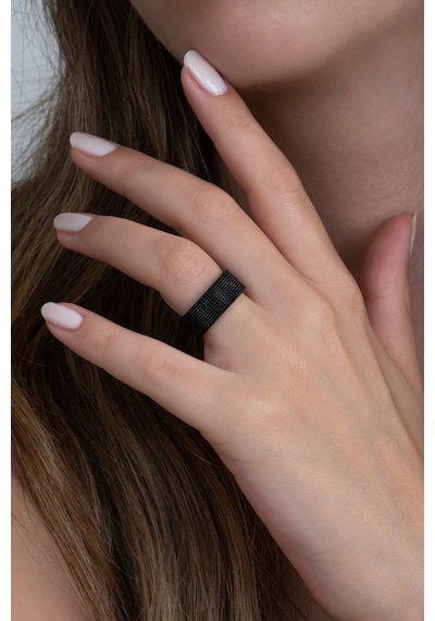 Unisex 8mm Esnek Örgü Hasır Çelik Yüzük Sb1sb2 001