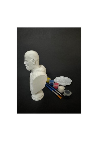 3d Walter White Bust Breaking Bad Figür Boyama Seti - Kendin Boya Hobi Ve Etkinlik Seti - Akrilik Boya + 2 Fırça