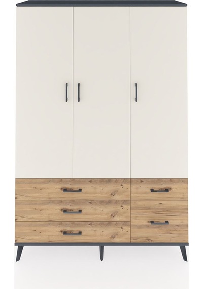 Hyperion Dolap 5 Raflı 5 Çekmeceli Tek Askılı 132x44x195 Antrasit-aytaşı/çam Aytası/atlas Çam Hyperion Dolap 5 Raflı 5 Çekmeceli Tek Askılı 132x44x195 Antrasit-aytaşı/çam Aytası/atlas Çam