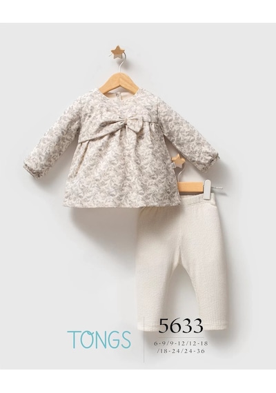 Melonika Tongs Baby Little Honey 2'li Takım 5633 Ekru Çok Renkli