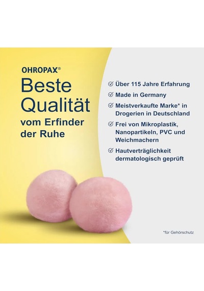 Ohropax Alman Kulak Tıkacı Classic 20 Adet 363345436 Tozlu Pembe