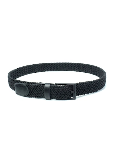 Livze 2 Adet Örgü Lastik Kemer 3,5cm - Şort Kemeri - Kot Kemeri - Kanvas Pantolon Kemeri -siyah Yeşil Siyahlacivert