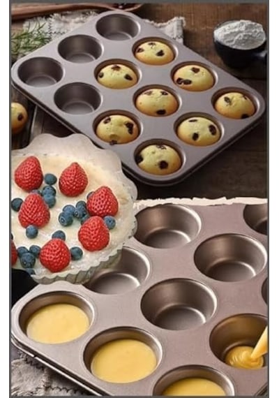 Muffin Kalıbı 12 Bölmeli Tartolet Kalıbı 12 Li Kek Kalıbı Çok Amaçlı Kalıp Diğer