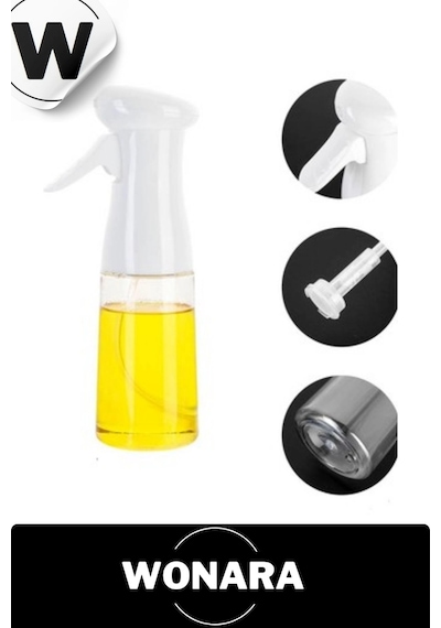 Premium Püskürtmeli Bpa İçermeyen Çok Renkli Plastik Fan Başlıklı Cam Şişe Yağdanlık Sprey 200 Ml Diğer
