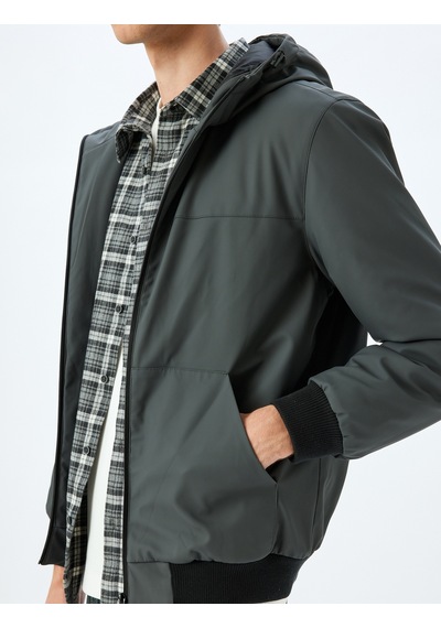 Koton Mevsimlik Ceket Slim Fit Fermuarlı Gri 5wam20067hw Gri