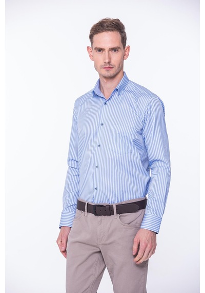 Fitmens Klasik Uzun Kol Premium Kalın Çizgili Hediye Kutulu Erkek Gömlek Fs-001266 - Mavi Beyaz-1433 MAVİ Fitmens Klasik Uzun Kol Premium Kalın Çizgili Hediye Kutulu Erkek Gömlek Fs-001266 - Mavi Beyaz-1433 MAVİ