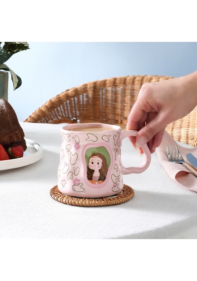 Karaca Canvas Pembe Kupa 380 Ml