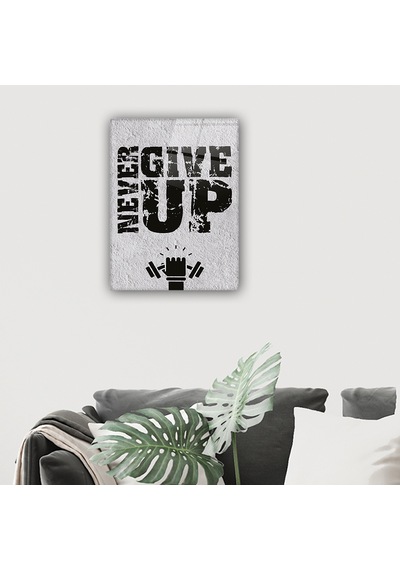 Decorita Cam Tablo | Never Give Up - 3
