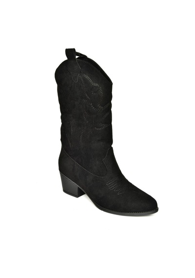 Fox Shoes T820088702 Siyah Süet Kovboy Model Kadın Çizme Siyah-Süet Fox Shoes T820088702 Siyah Süet Kovboy Model Kadın Çizme Siyah-Süet