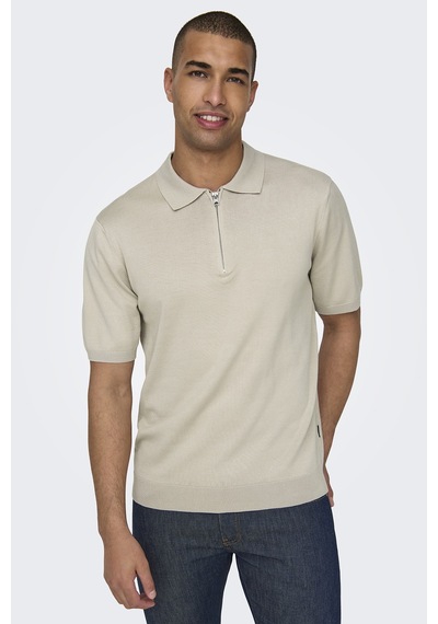 Only & Sons Erkek Polo Yaka T Shirt 22028606 Açık Bej Açık Bej
