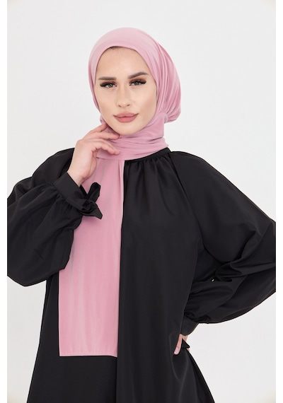 Hürrem Bone Pudra Pratik Hazır Geçmeli Tesettür Bone Sandy Boyunluklu Çıtçıtlı 2505 06 Pudra