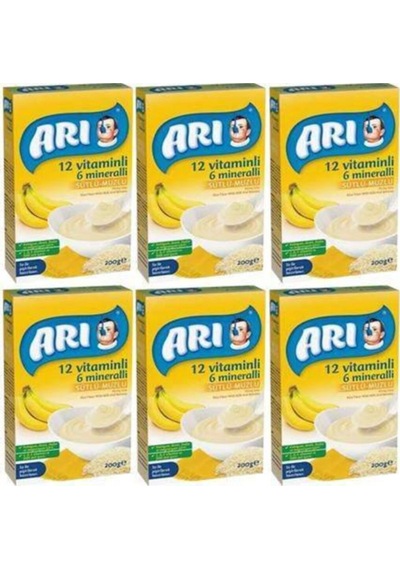Arı Mama Sütlü Muzlu 12 Vitamin 6 Mineral Prinç Unu 200 Gr X 6 Adet
