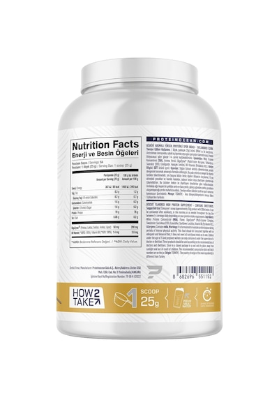 Whey Protein Bisküvi 1.6 Kg 64 Servis Ahududu