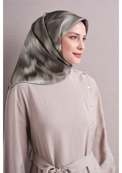 Armine Sura İpek Eşarp 2026-2027 - Sonbahar Kış-asm9605 Vizon