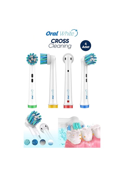 Tr Cross Cleaning Yedek Diş Fırçası Başlığı, 4'lü Paket