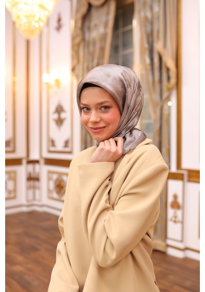 Silk Home Shiny Eşarp 75002-55 Koyu Vizon, Açık Vizon