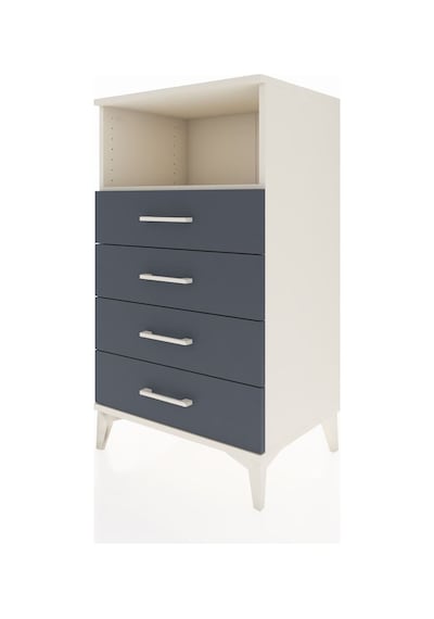 Hyperion Komodin Tek Raflı 4 Çekmeceli 60x44x106 Aytaşı-antrasit Aytaşı