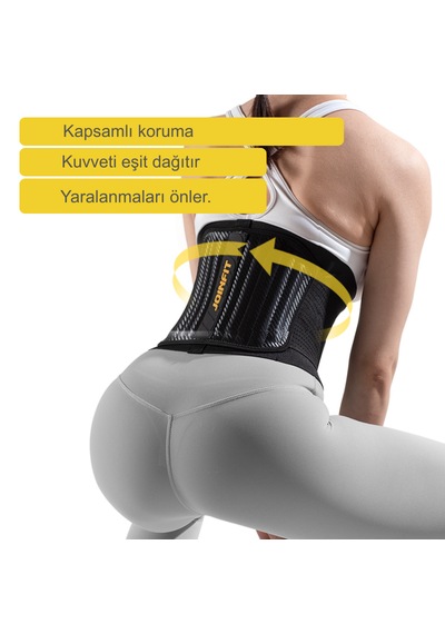 Postür Düzeltme Ve Bel Destekleme, Dik Duruş Korsesi Ve Ağırlık Kemeri Siyah Large