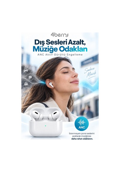 S8 Pro Bluetooth 5.3 Kablosuz Kulak İçi Kulaklık - Anc, Şeffaf Modlu, Dokunmatik, Oyun Modlu - Beyaz 1210