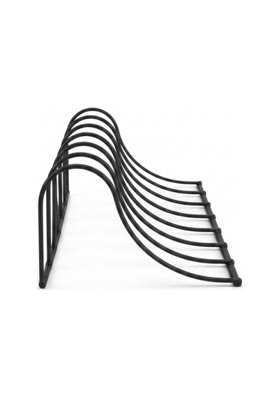 Edora Home Siyah Metal 7 Bölmeli Modern Kitap Standı, Kitaplık - Masaüstü Kitap Düzenleyici