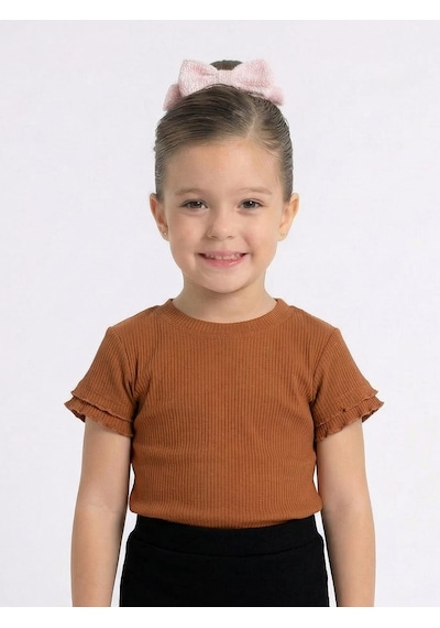 Xo Kids Kız Çocuk Tişört 1-4 Yaş 36021 Kahverengi
