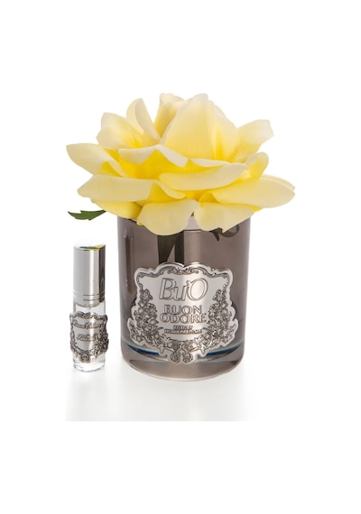 Füme Cam Silver Tek Gül Luxury Home Perfume Çiçek
