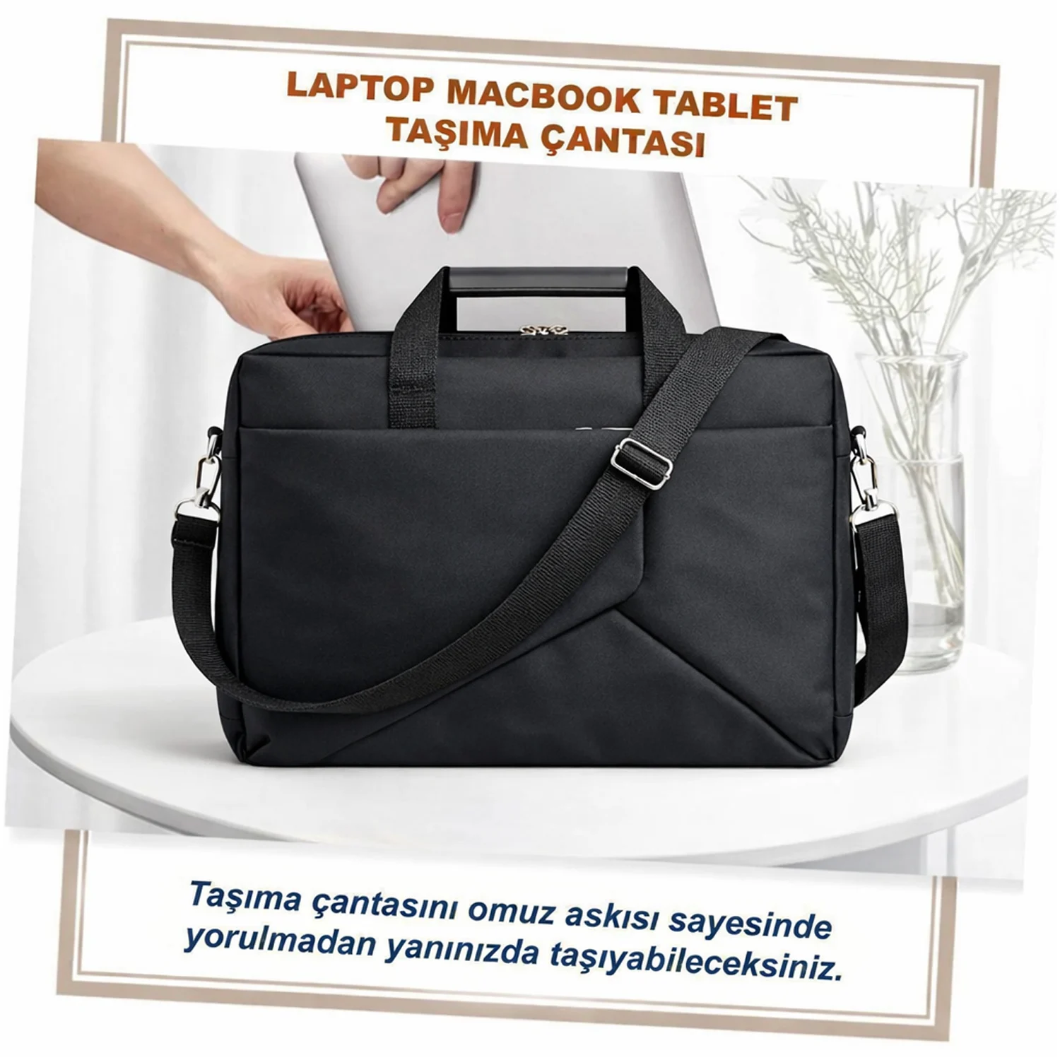 Microcase Honor Pad X8b 11 İnch İle Uyumlu Macbook Laptop Çantası 2 Bölmeli Siyah Al5559
