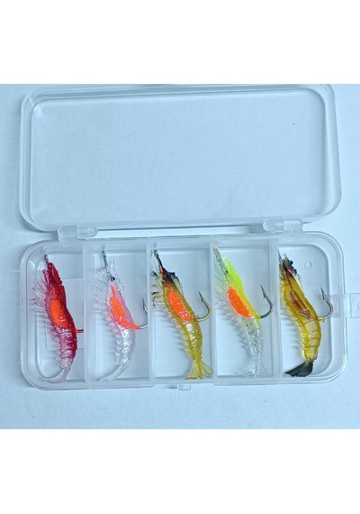 Captain 3062 Silikon Karides 5.5cm Suni Yem 5'li Kutu Renk:m