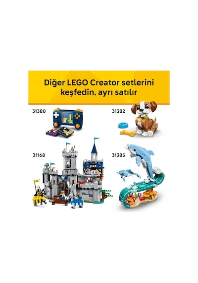 LEGO® Creator 3’ü 1 Arada Vahşi Dinozor 31379 – 8 Yaş ve Üzeri Çocuklar için Yaratıcı Oyuncak Yapım Seti (283 Parça)