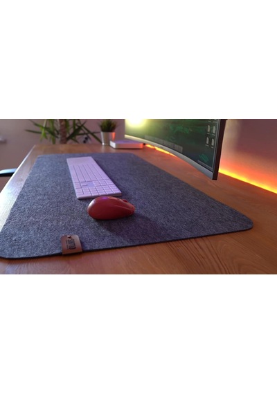 Keçe Mousepad Kaydırmaz Taban İlaveli, Oyuncu Gamer Mouse Pad, Büyük Boy Large Ofis Tipi Mouse Ped, Fare Altlığı