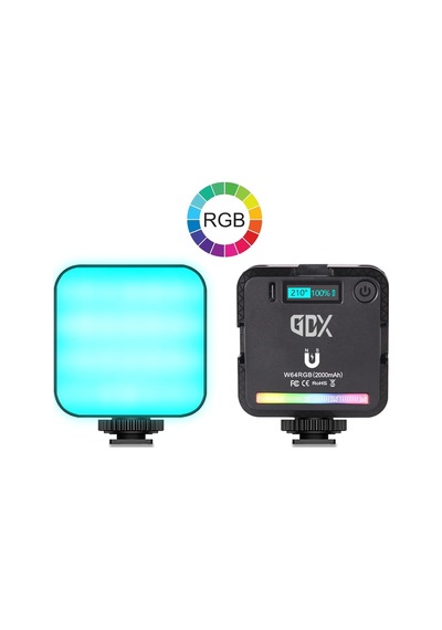 Gdx 64 Rgb Led Mıknatıslı Mobil Video Işığı 2500k-9000k 20 Efektli Cep Led Işık