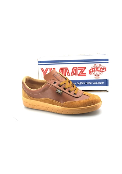 Yılmaz Mekap %100 Hakiki Deri Unisex İş Ve Spor Ayakkabı Sarı