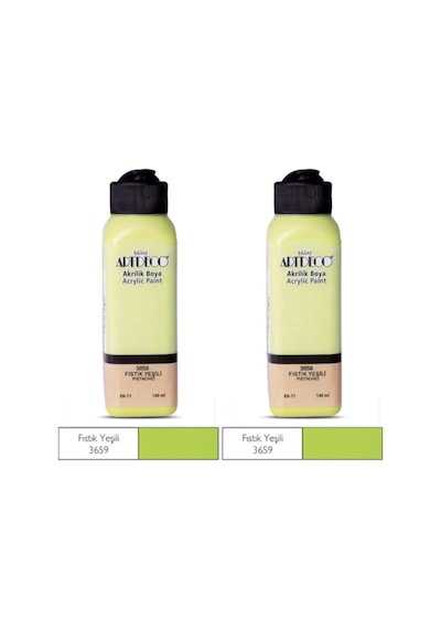 2 Li Akrilik Boya 140 Ml Renk Seçmeli Canlı Ve Pastel 3659 - Fıstık Yeşili