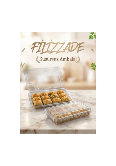 1000gr Sızdırmaz Çok Amaçlı Baklava Bakliyat Kabı 11 Adet