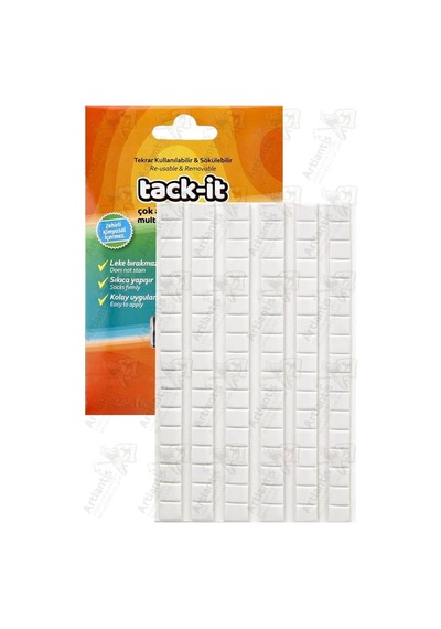 Hamur Yapıştırıcı Tack-it 50gr 1 Paket 65 Parça Macun Sakız Yapıştırıcı Takıt Çerçeve Afiş Duvar İz Bı