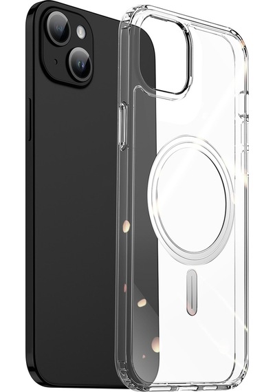 Novstrap Apple Uyumlu iPhone 15 İle Kılıf Şeffaf Magsafe Kamera Korumalı Çıkıntılı Kapak