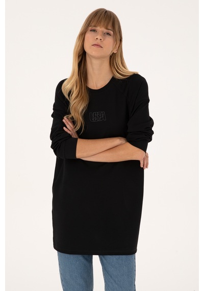 U.S. Polo Assn. Kadın Siyah Uzun Bisiklet Yaka Sweatshirt 50315623-VR046 U.S. Polo Assn. Kadın Siyah Uzun Bisiklet Yaka Sweatshirt 50315623-VR046